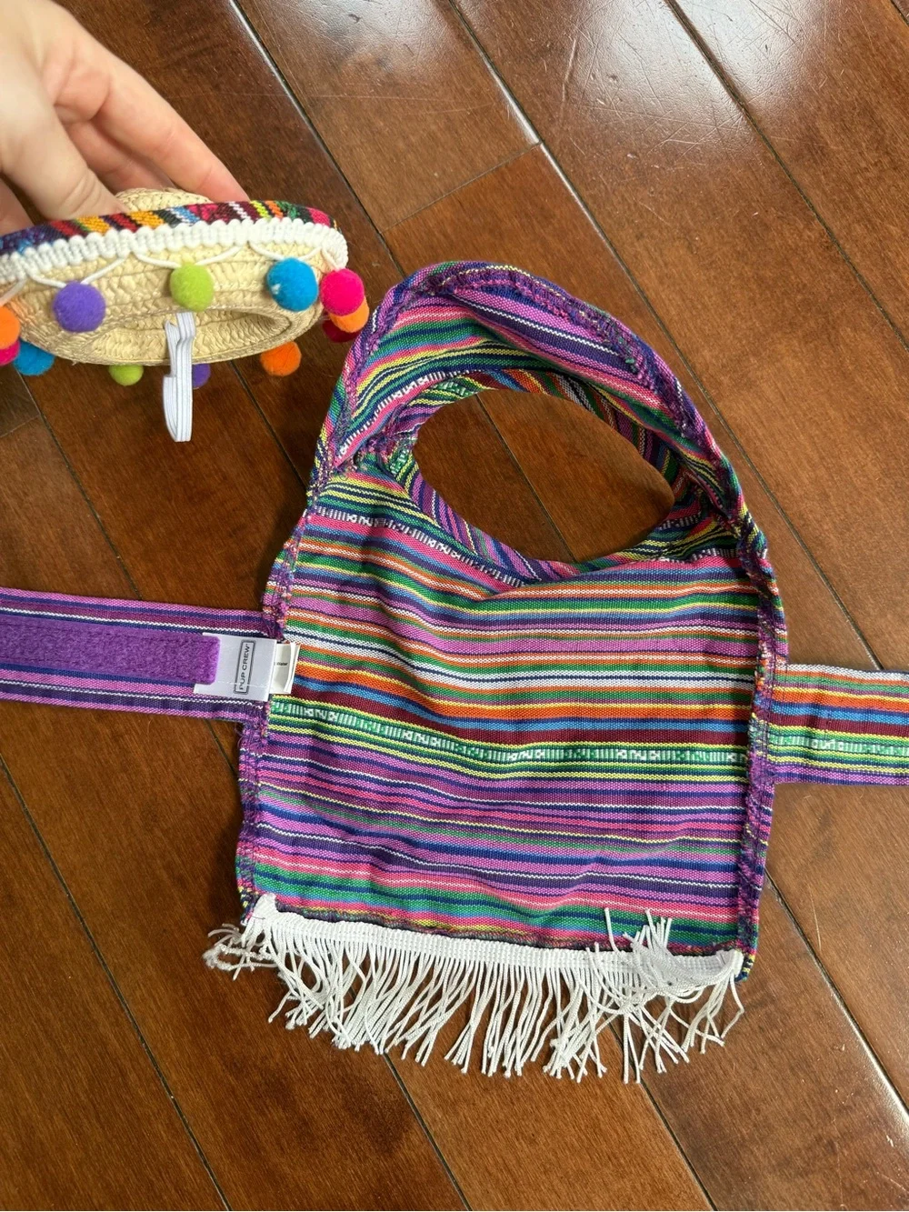 Pup Crew Mexican Fiesta Sombrero & Serape Dog Costume, size XS/Small